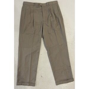 Bugle Boy Company Khaki Chino Pants‎ Double Pleated Front 38x30 Vintage 90's